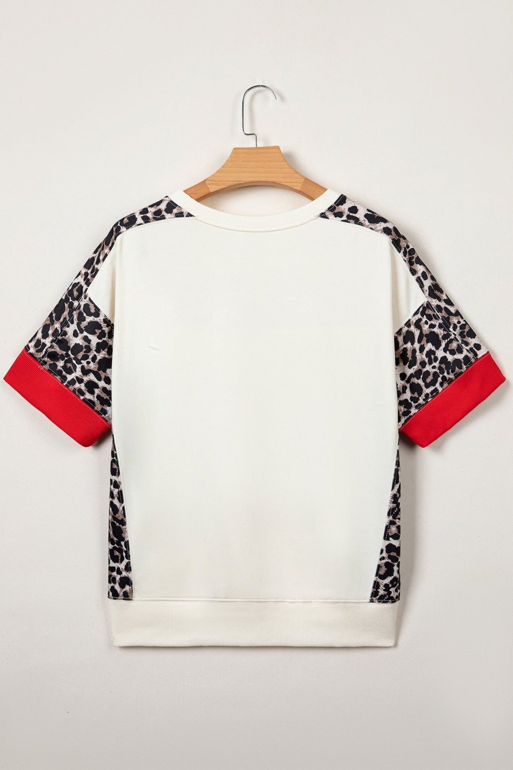 Leopard Patchwork Uneven Hem Short Sleeve Top - Rooted & Reckless Co.