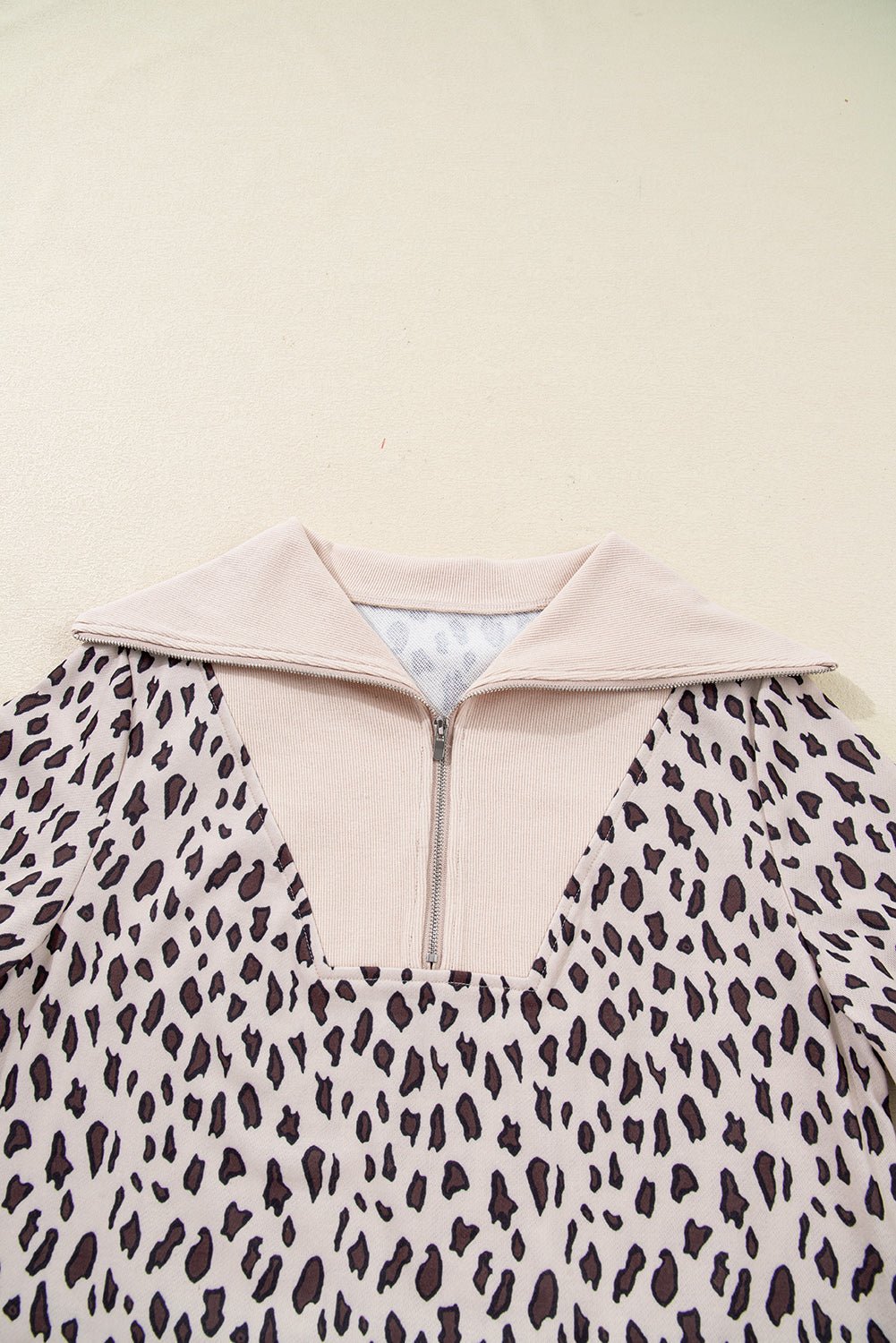 Leopard Patchwork Zip-Up Collar Mini Dress - Rooted & Reckless Co.