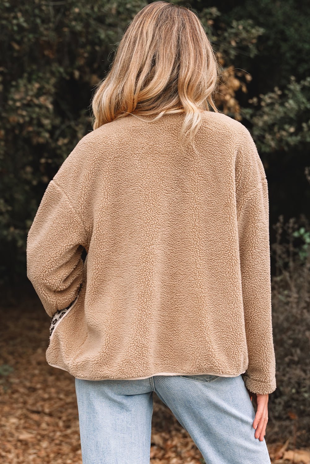 Leopard Plush Pocketed Jacket - Rooted & Reckless Co.