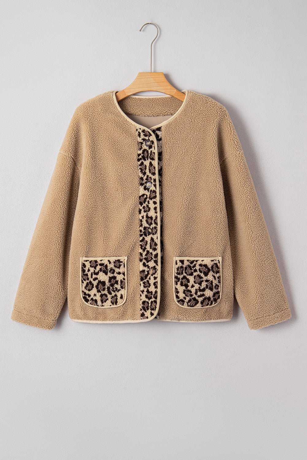 Leopard Plush Pocketed Jacket - Rooted & Reckless Co.