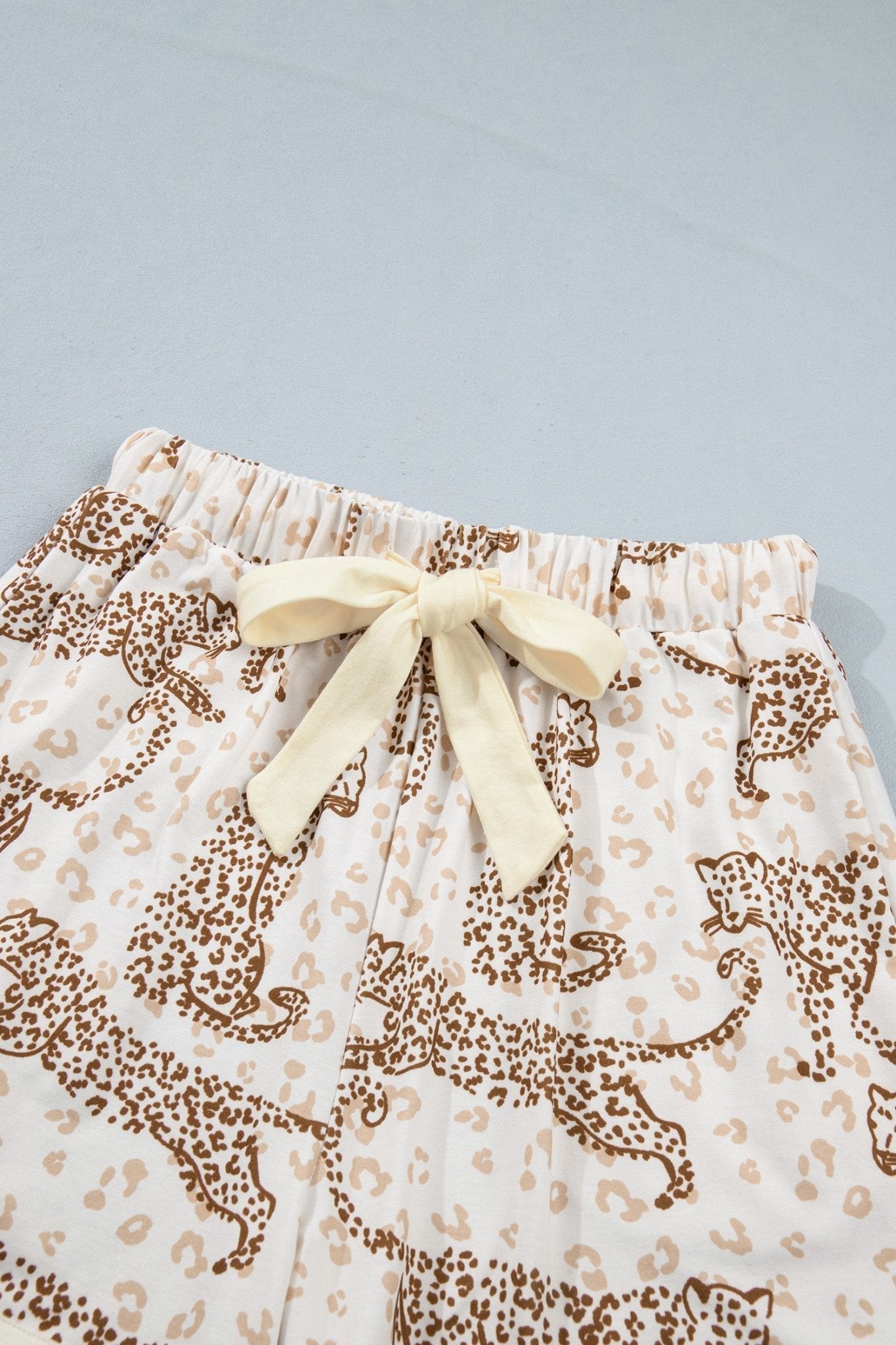 Leopard Pocket Placket Long Sleeve Top and Lounge Bottom Set - Rooted & Reckless Co.