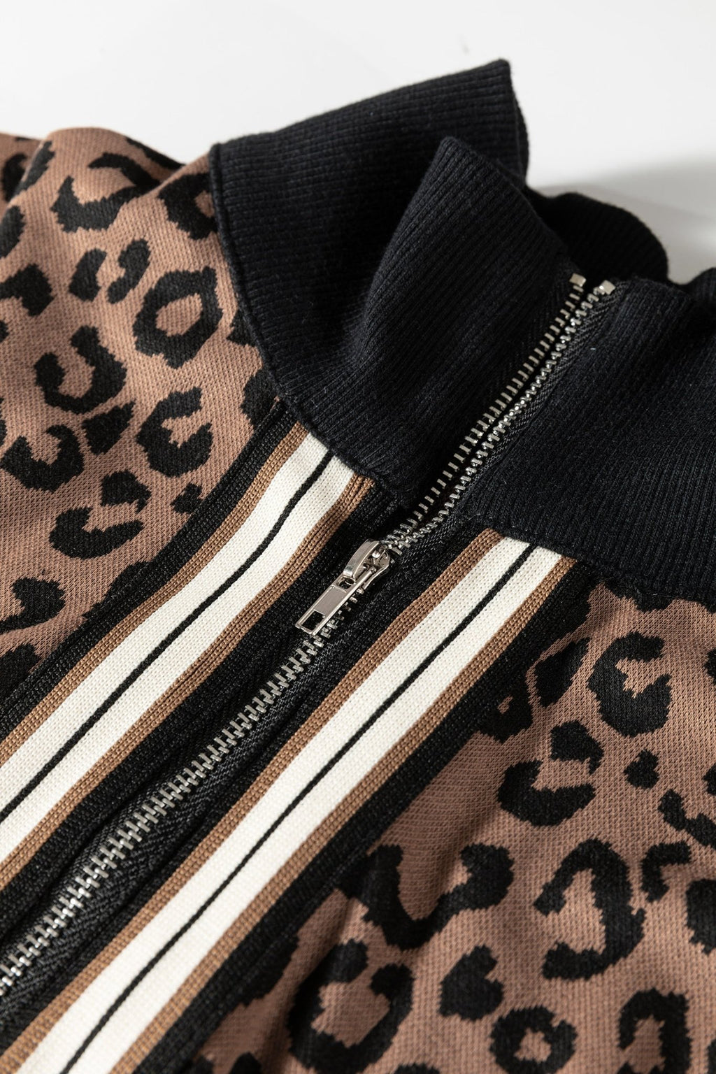 Leopard Quarter Zip Top & Mini Skirt Set - Rooted & Reckless Co.