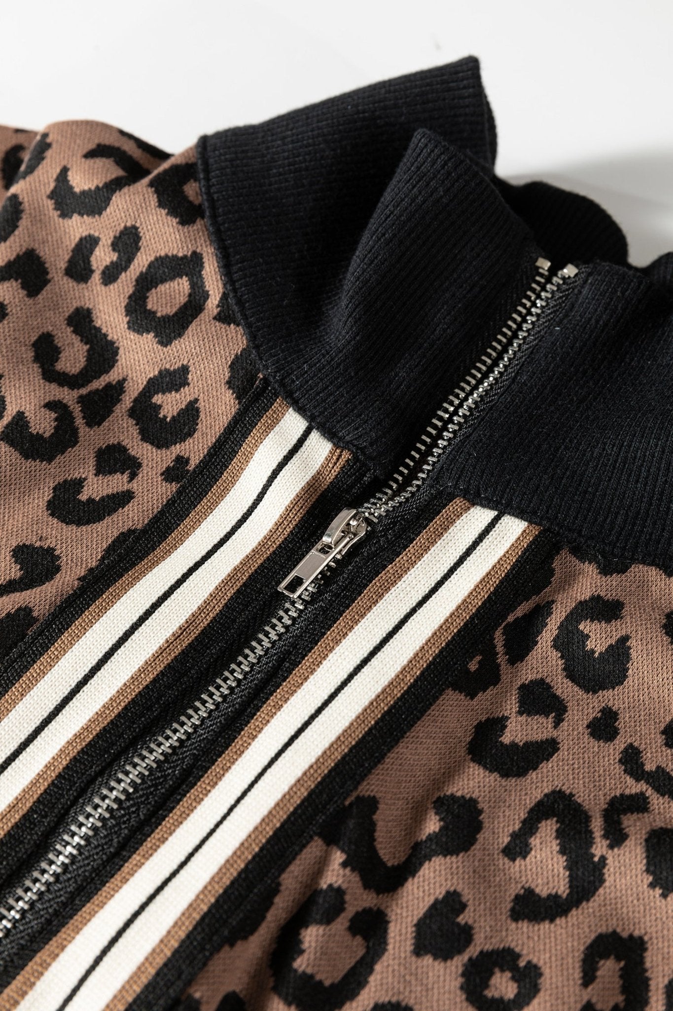 Leopard Quarter Zip Top & Mini Skirt Set - Rooted & Reckless Co.