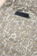 Leopard Raw Edge Denim Shorts - Rooted & Reckless Co.