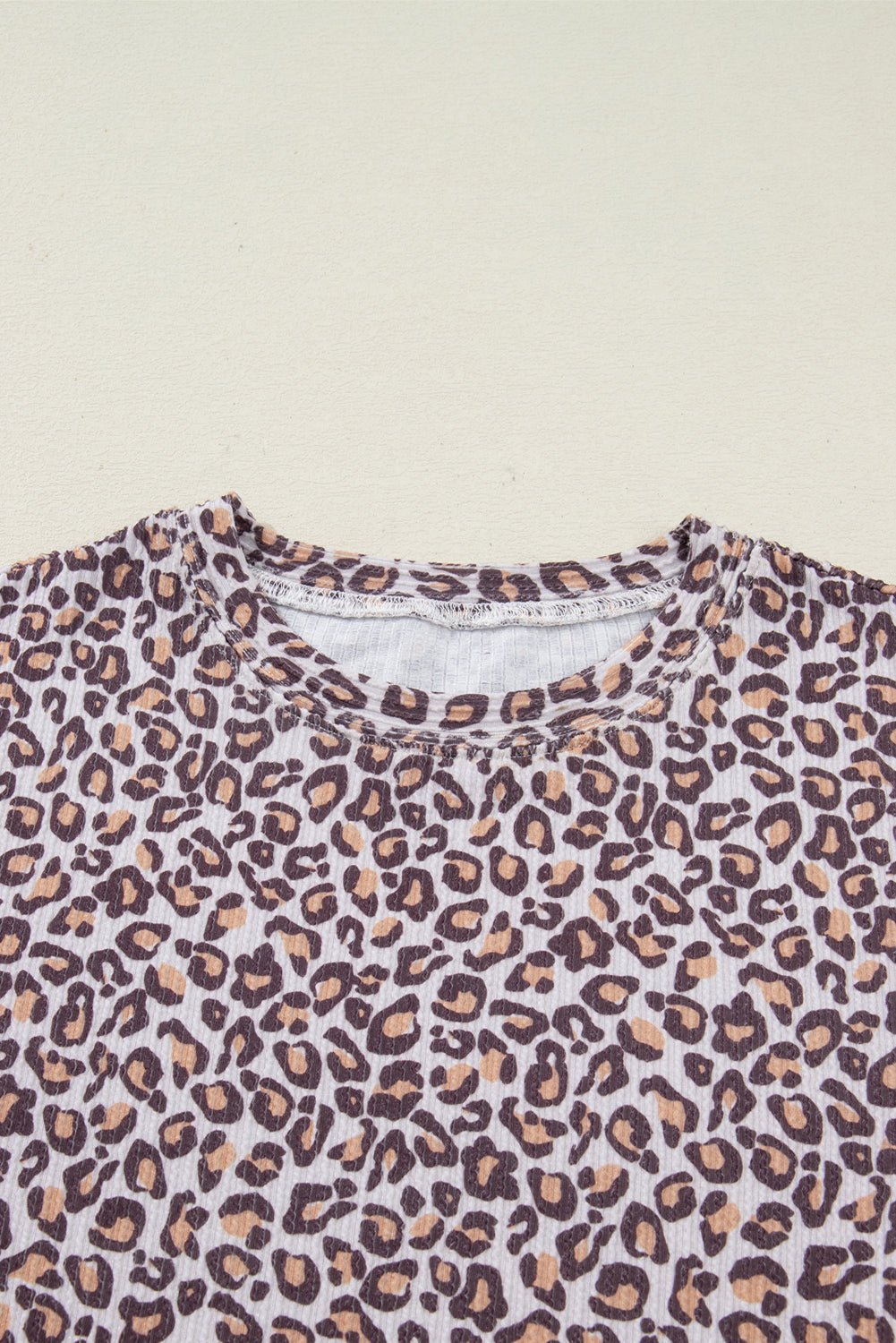 Leopard Ribbed Long Sleeve Top and Shorts Set - Rooted & Reckless Co.