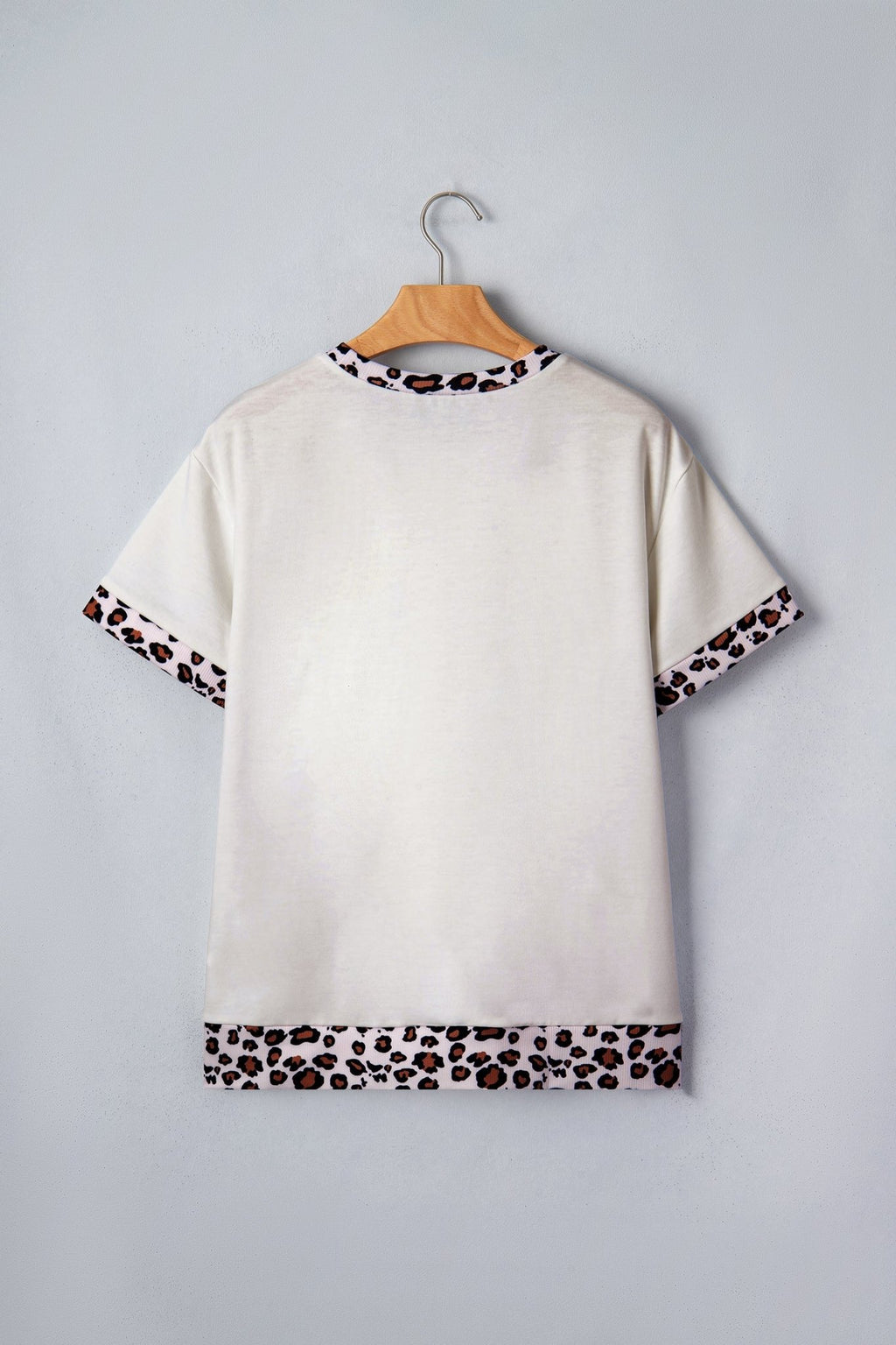 Leopard Ribbed Patchwork Uneven Hem T-Shirt - Rooted & Reckless Co.
