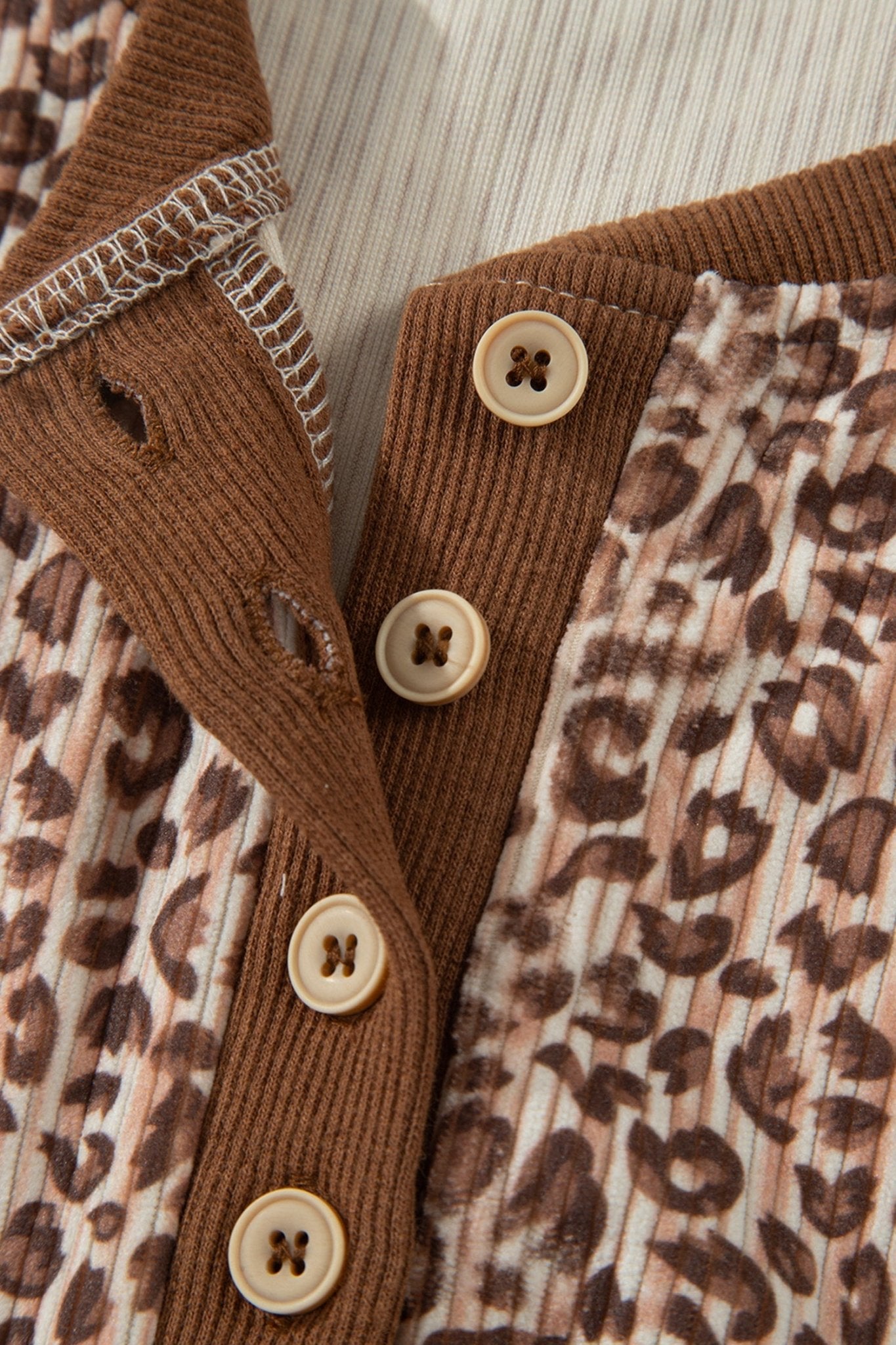 Leopard Ribbed Tee & Elastic Waist Shorts Set - Rooted & Reckless Co.