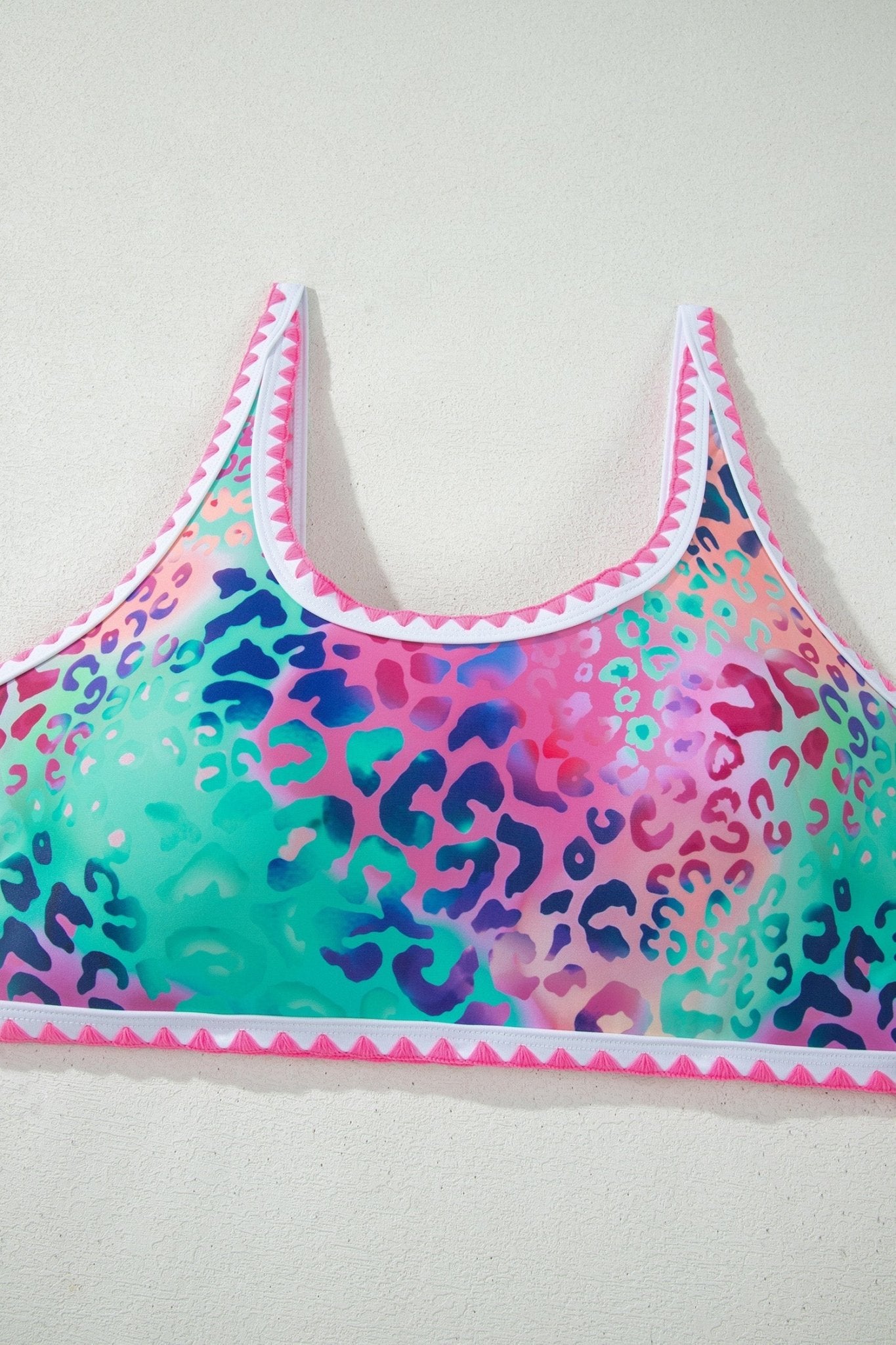 Leopard Ricrac High Waist Bikini Swim Set - Rooted & Reckless Co.