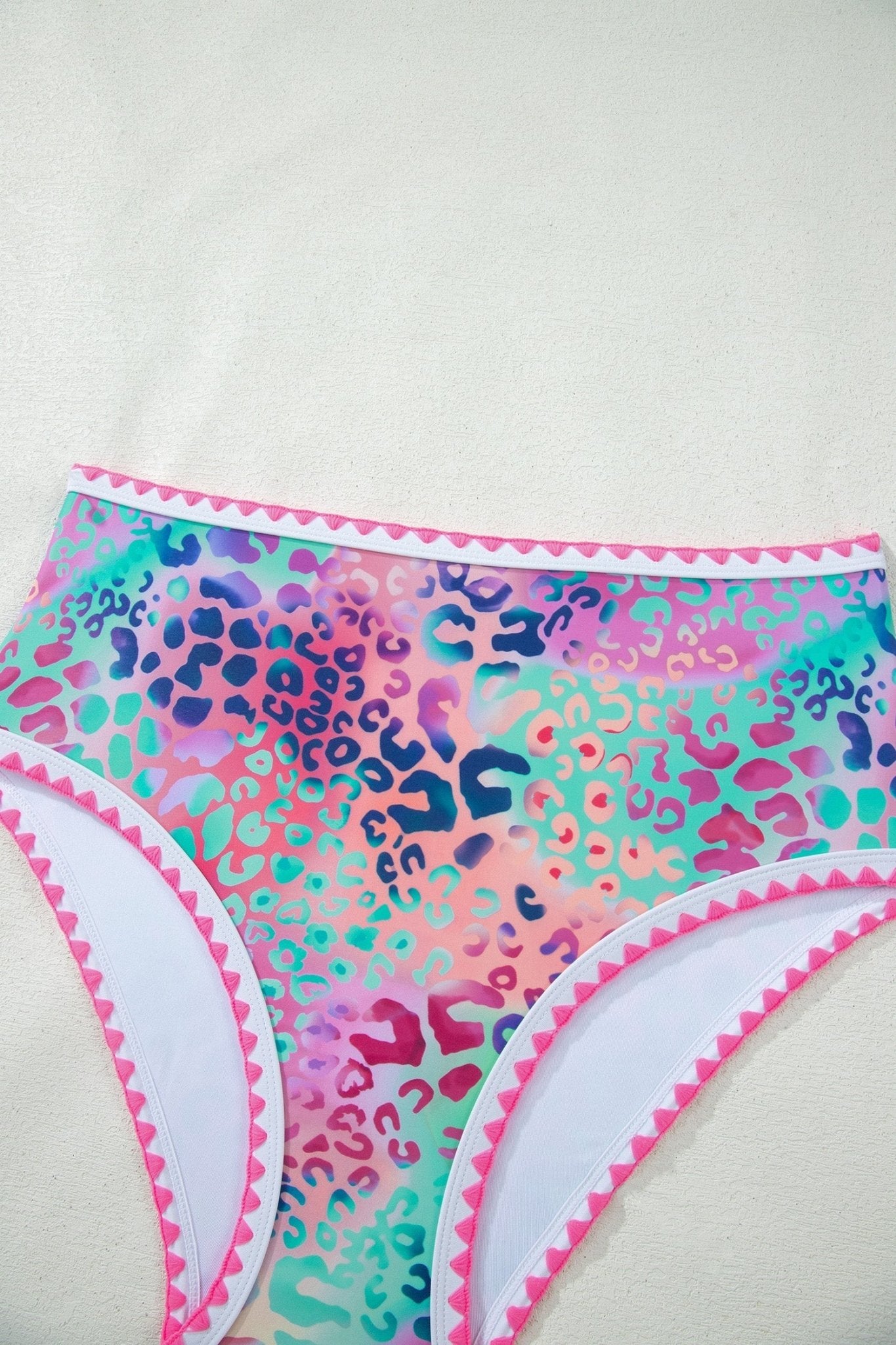 Leopard Ricrac High Waist Bikini Swim Set - Rooted & Reckless Co.