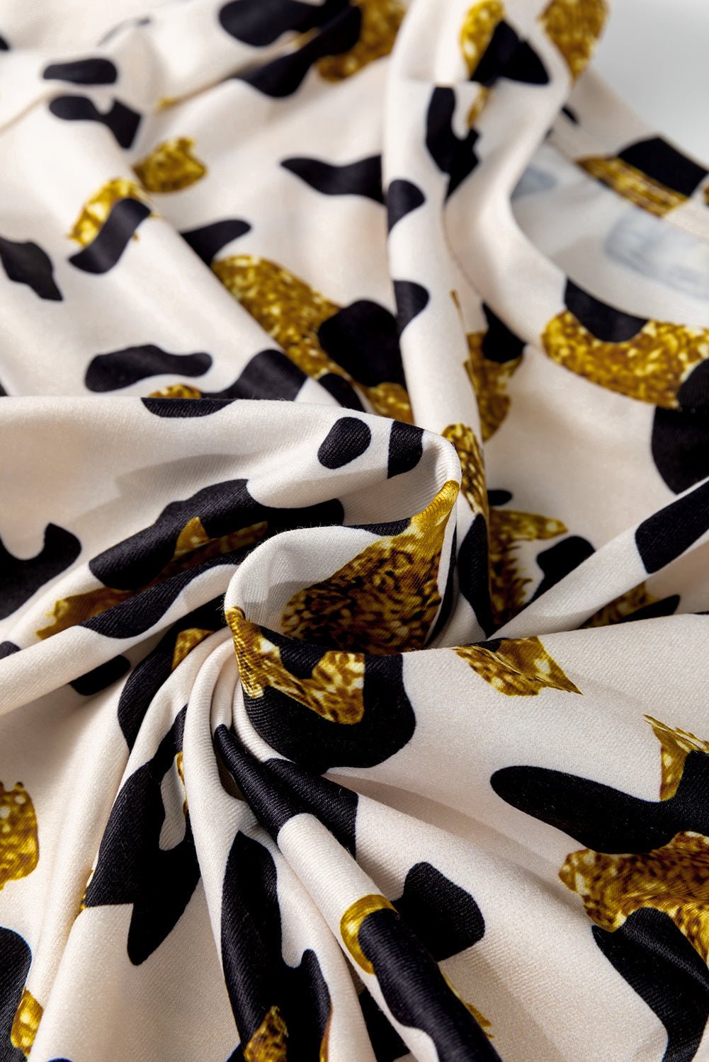 Leopard Round Neck Short Sleeve T-Shirt - Rooted & Reckless Co.