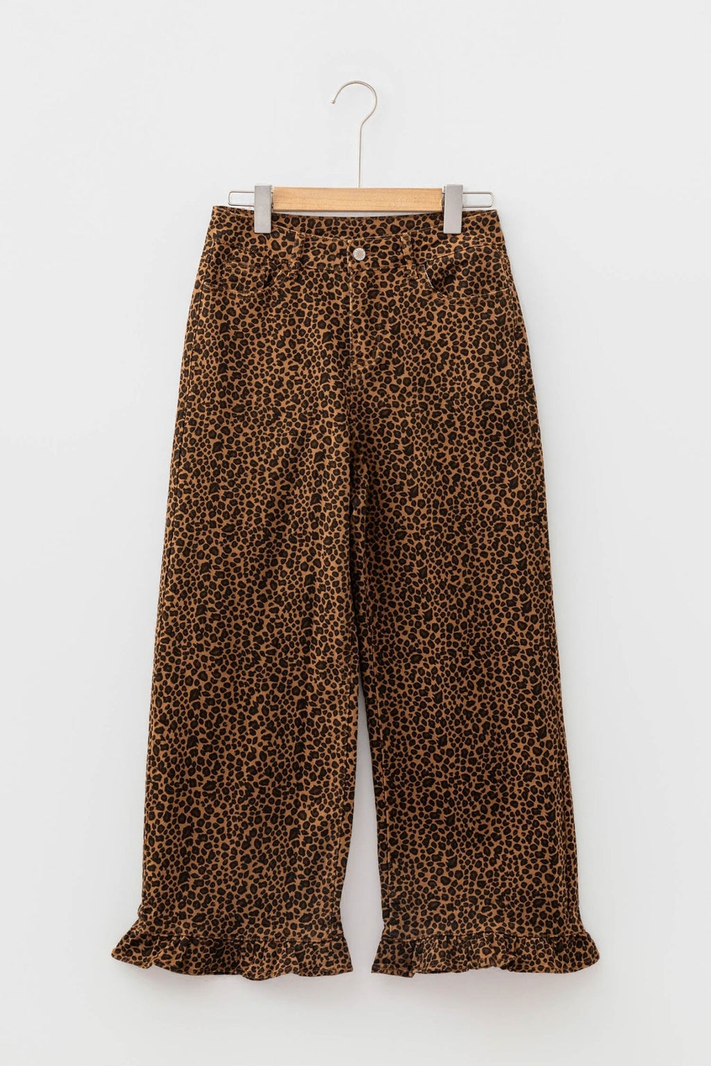Leopard Ruffle Hem Shift Jeans - Rooted & Reckless Co.