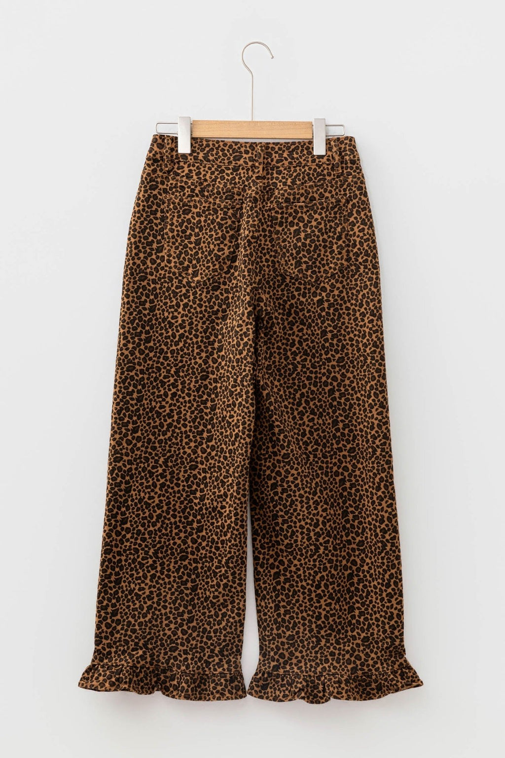 Leopard Ruffle Hem Shift Jeans - Rooted & Reckless Co.