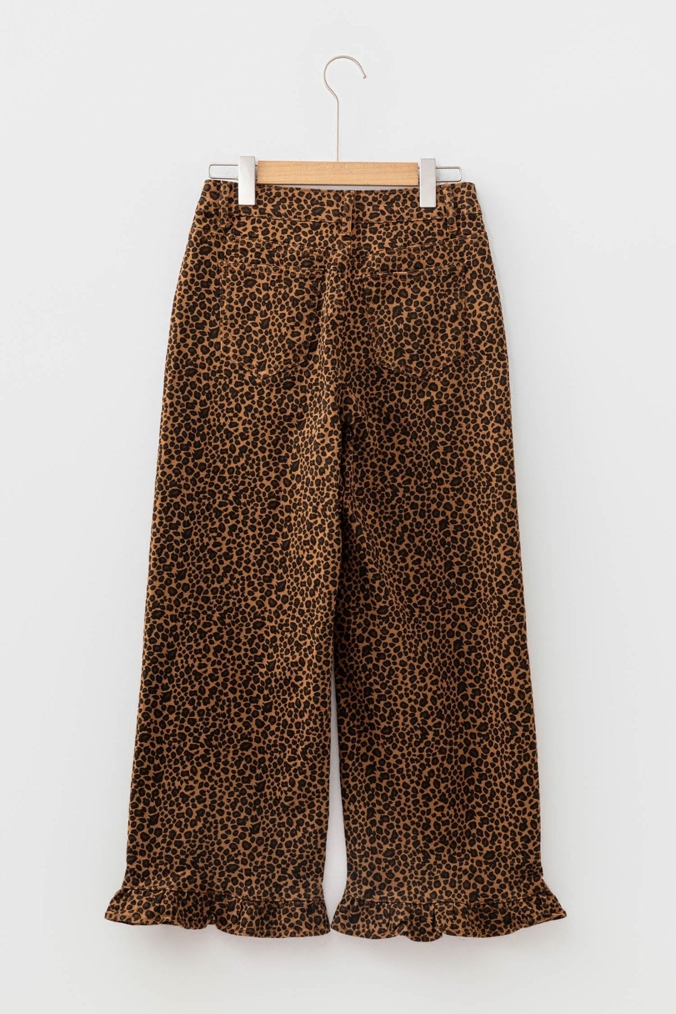 Leopard Ruffle Hem Shift Jeans - Rooted & Reckless Co.