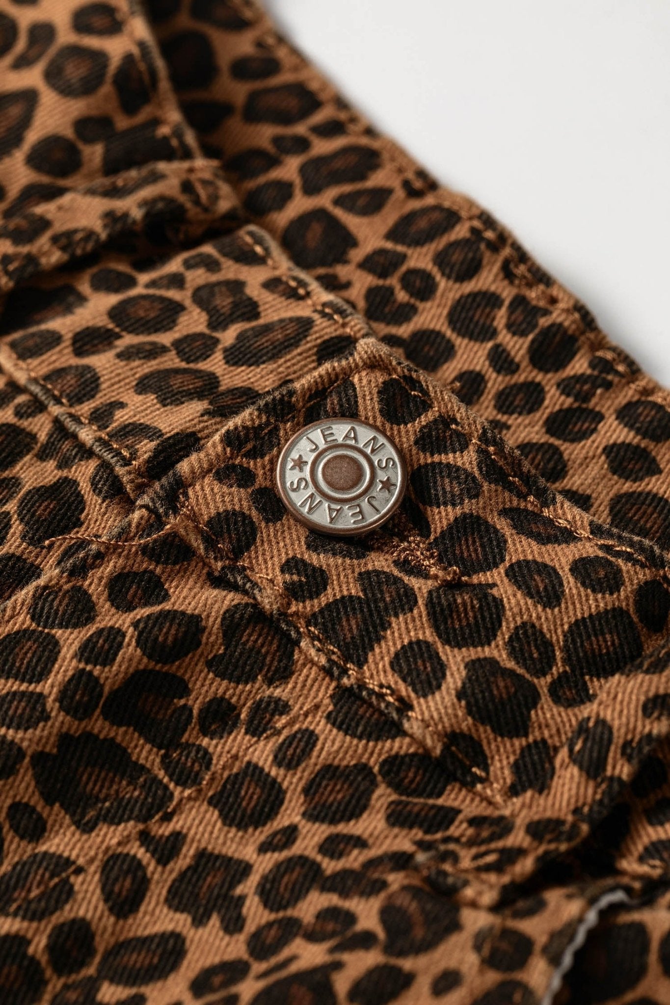 Leopard Ruffle Hem Shift Jeans - Rooted & Reckless Co.