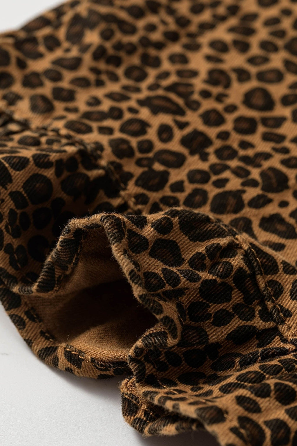 Leopard Ruffle Hem Shift Jeans - Rooted & Reckless Co.