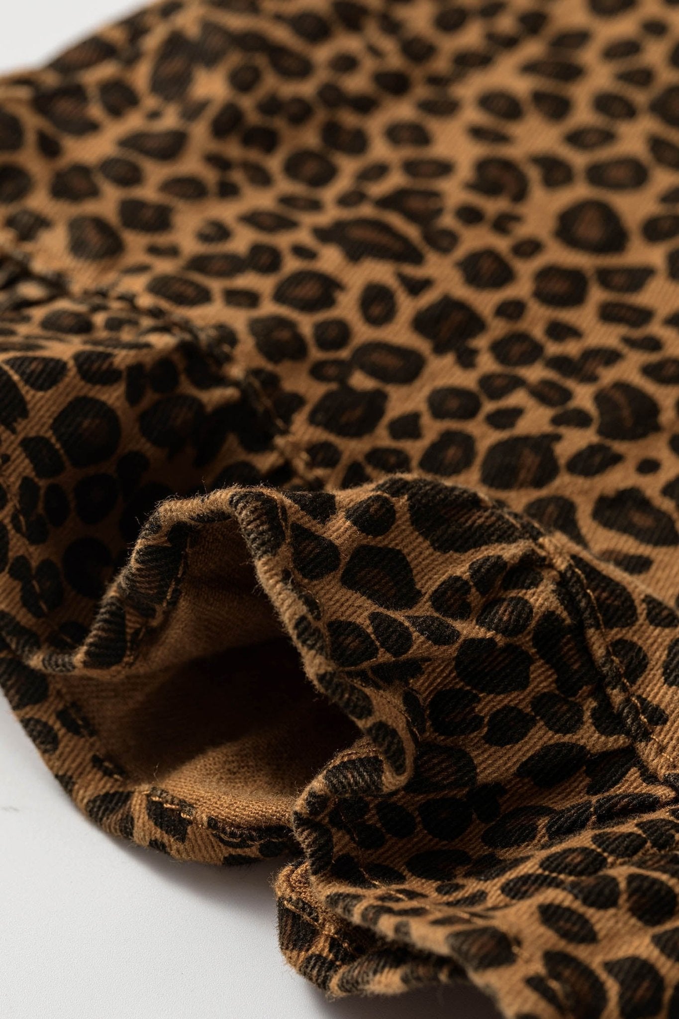 Leopard Ruffle Hem Shift Jeans - Rooted & Reckless Co.