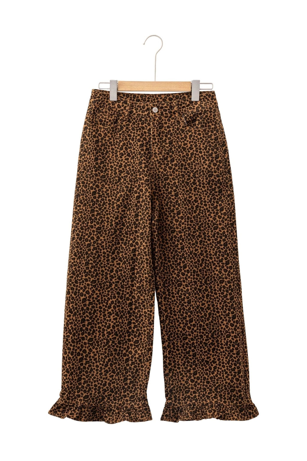 Leopard Ruffle Hem Shift Jeans - Rooted & Reckless Co.