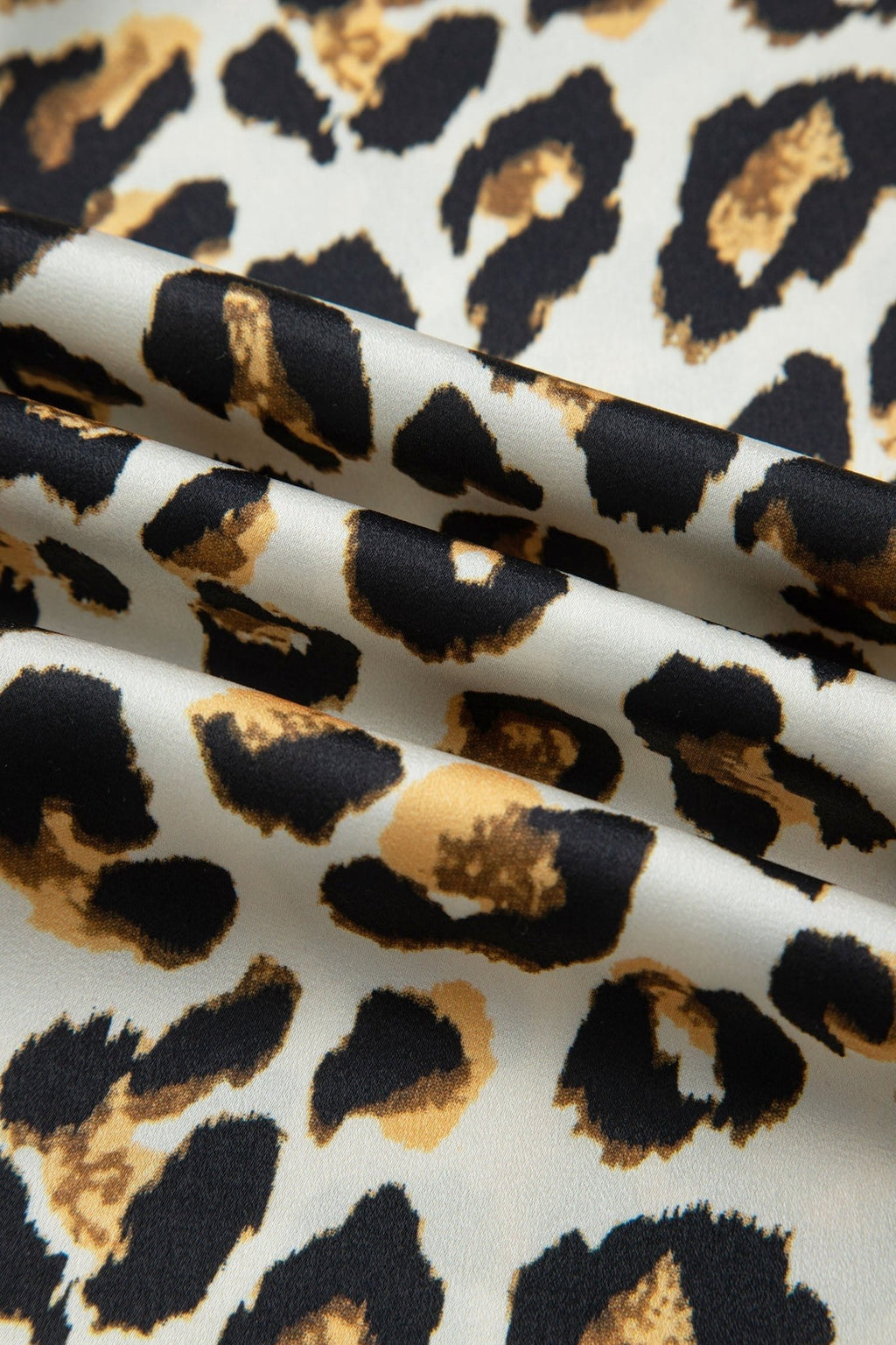 Leopard Ruffle Trim 3/4 Sleeve Buttoned Shirt - Rooted & Reckless Co.