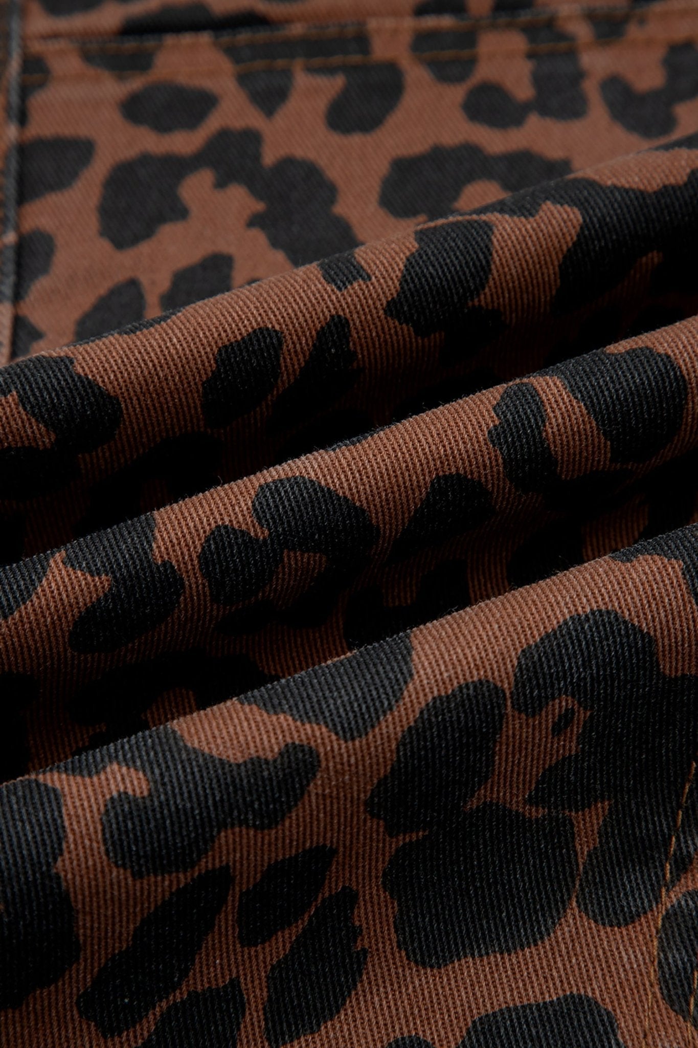 Leopard Seam Detail High Waist Barrel Leg Jeans - Rooted & Reckless Co.