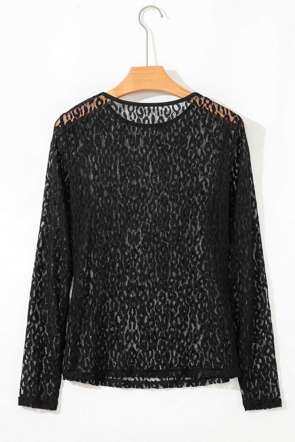 Leopard Sheer Mesh Long Sleeve Top - Rooted & Reckless Co.