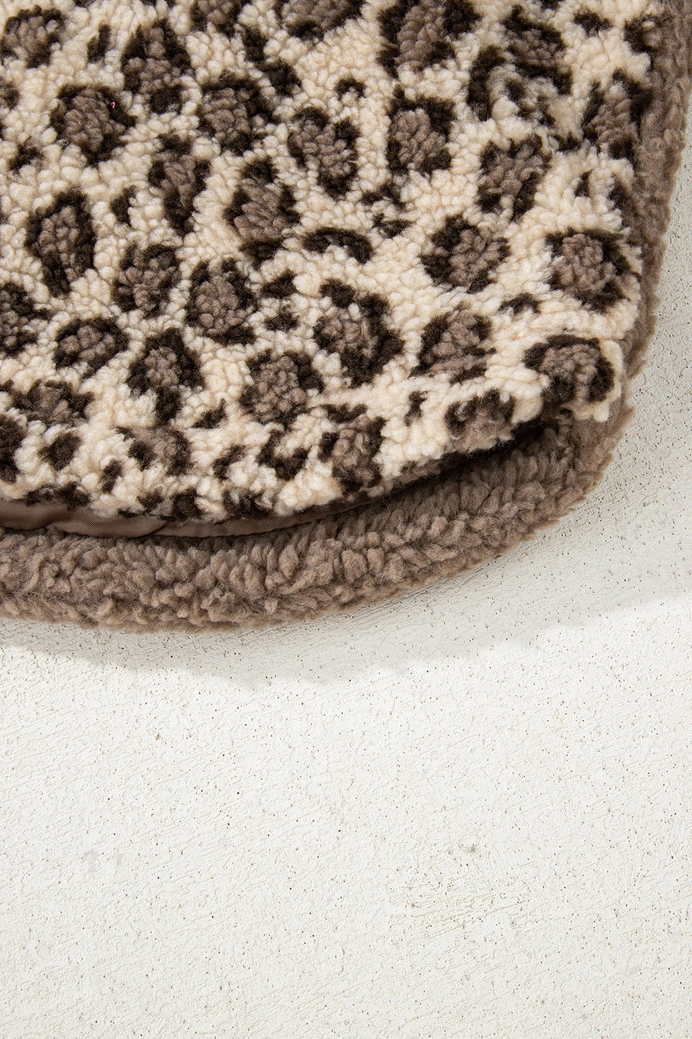 Leopard Sherpa Patchwork Flap Pocket Buttoned Jacket - Rooted & Reckless Co.