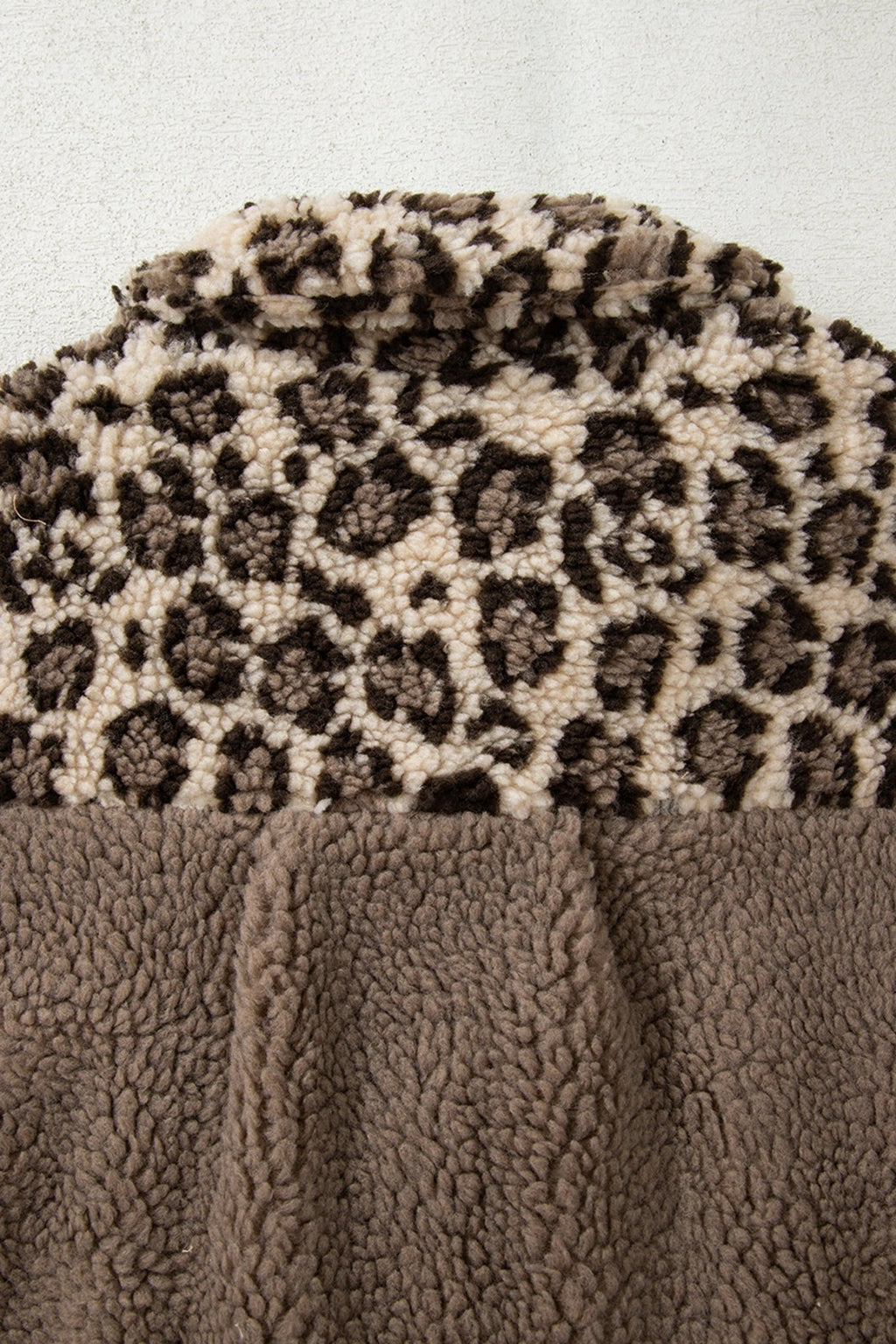 Leopard Sherpa Patchwork Flap Pocket Buttoned Jacket - Rooted & Reckless Co.