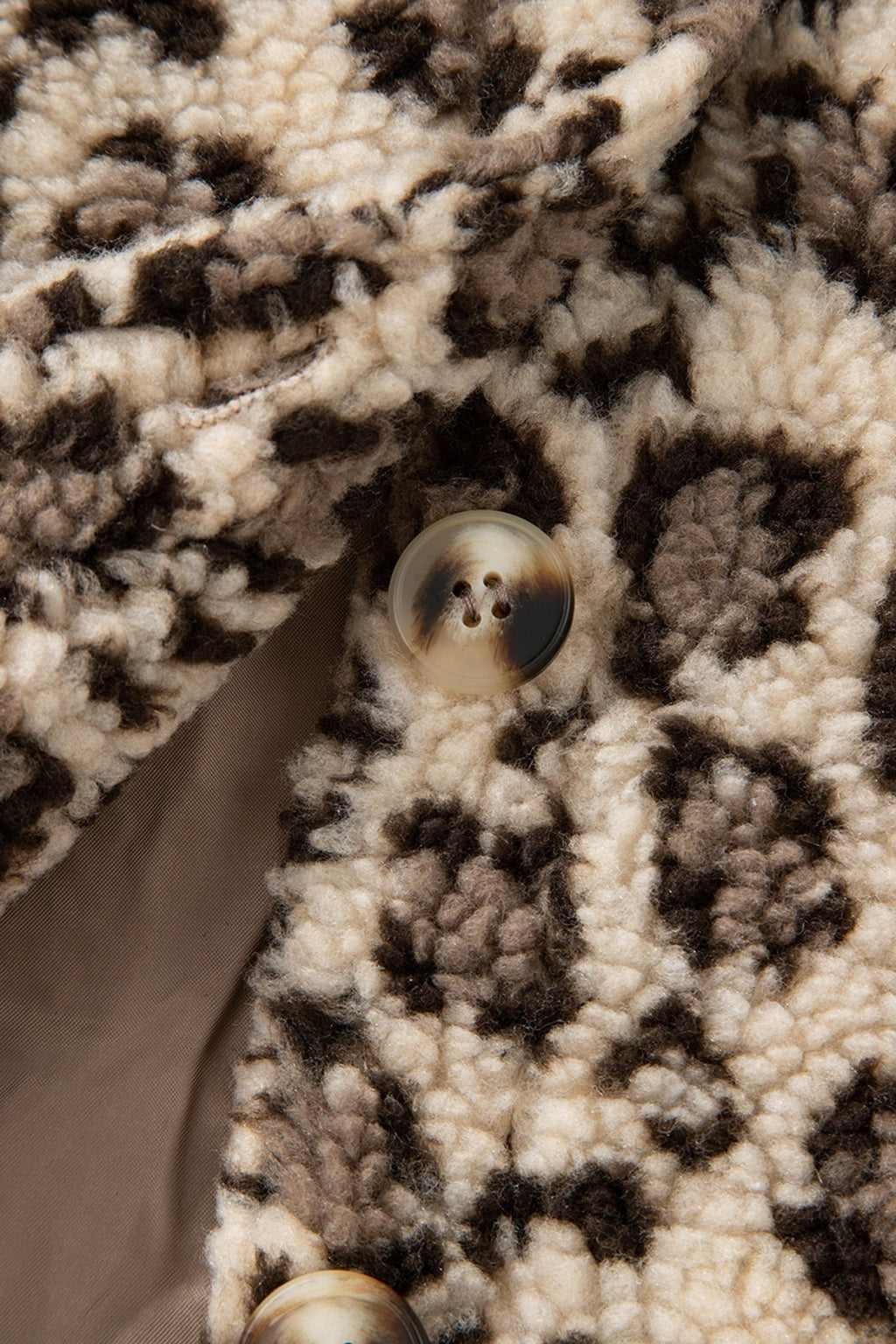 Leopard Sherpa Patchwork Flap Pocket Buttoned Jacket - Rooted & Reckless Co.