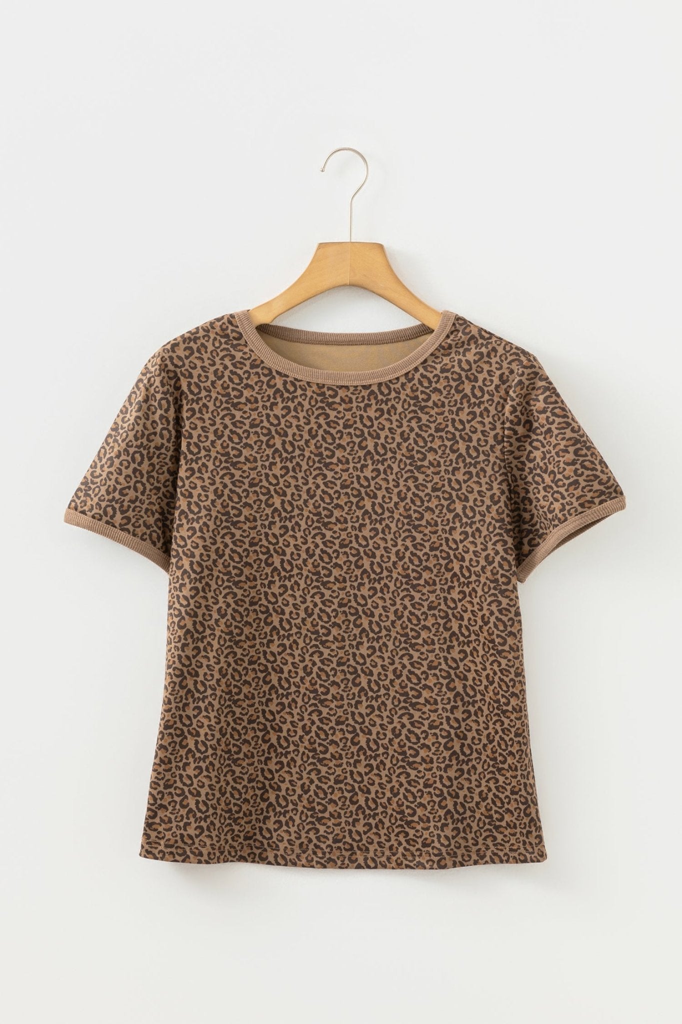 Leopard Short Sleeve Crewneck T-Shirt - Rooted & Reckless Co.