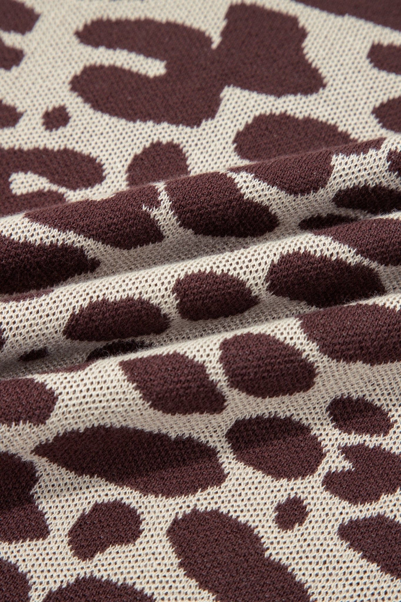 Leopard Short Sleeve Knit Loose Top - Rooted & Reckless Co.