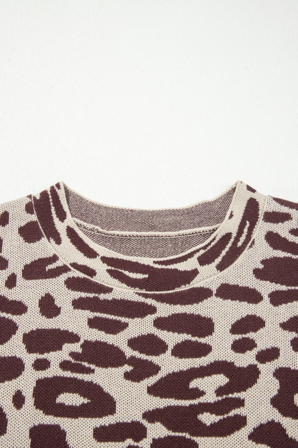 Leopard Short Sleeve Knit Loose Top - Rooted & Reckless Co.