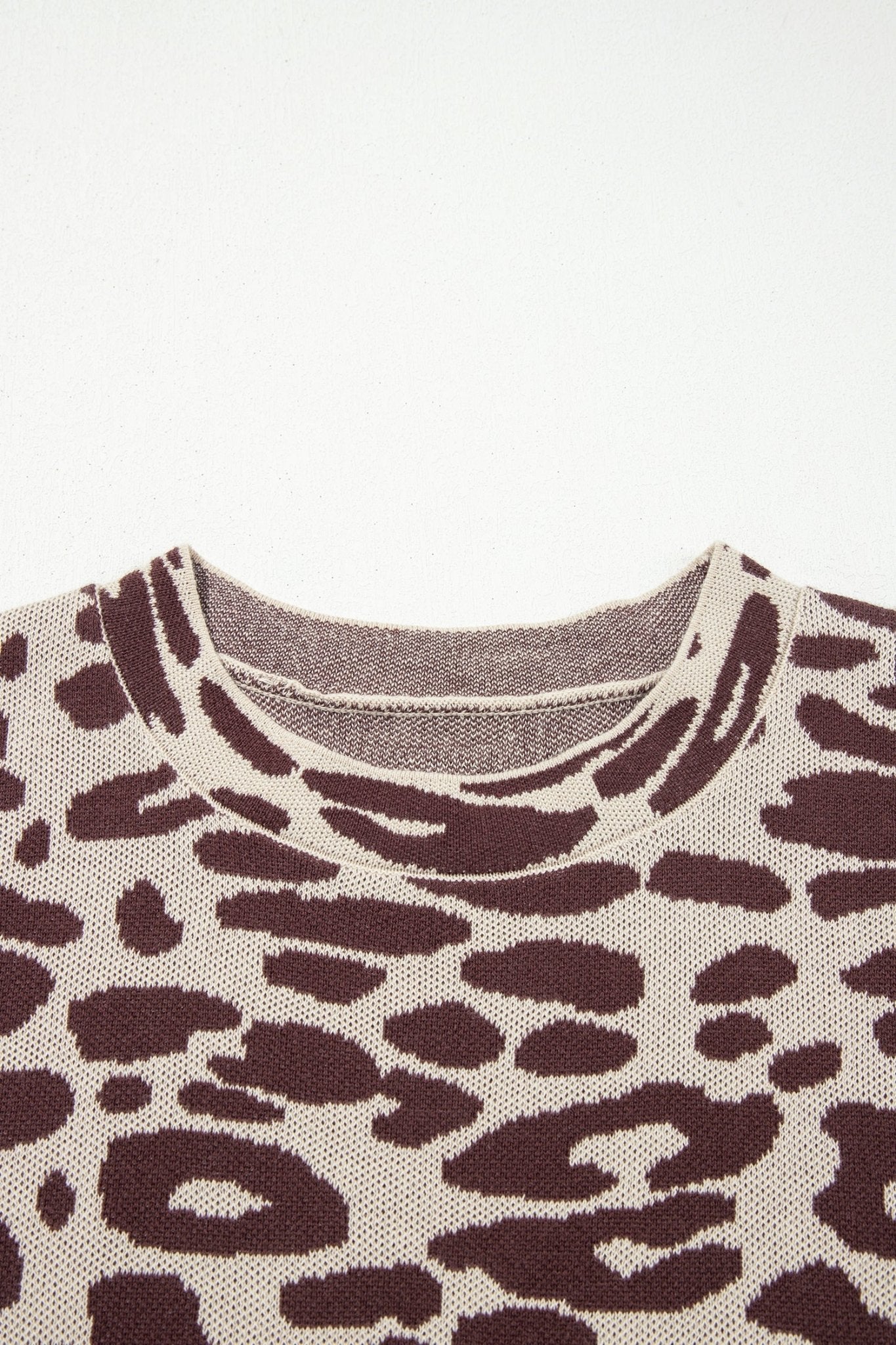 Leopard Short Sleeve Knit Loose Top - Rooted & Reckless Co.