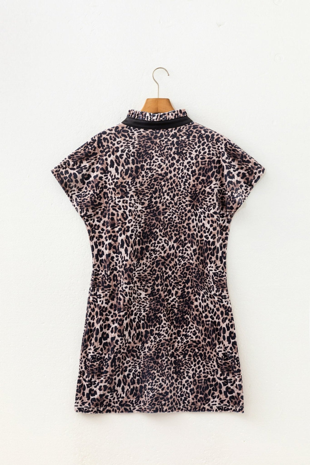 Leopard Short Sleeve Shift Mini Dress - Rooted & Reckless Co.
