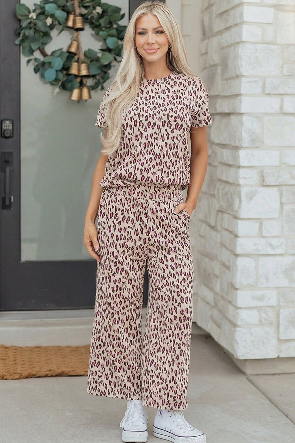 Leopard Short Sleeve Tee & Pants Set - Rooted & Reckless Co.