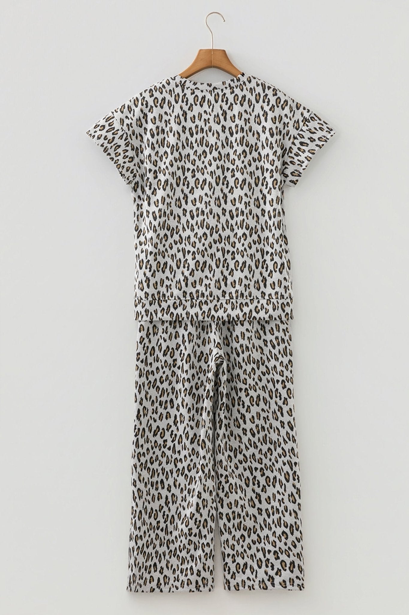 Leopard Short Sleeve Tee & Pants Set - Rooted & Reckless Co.