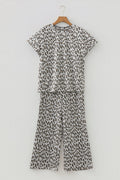 Leopard Short Sleeve Tee & Pants Set - Rooted & Reckless Co.