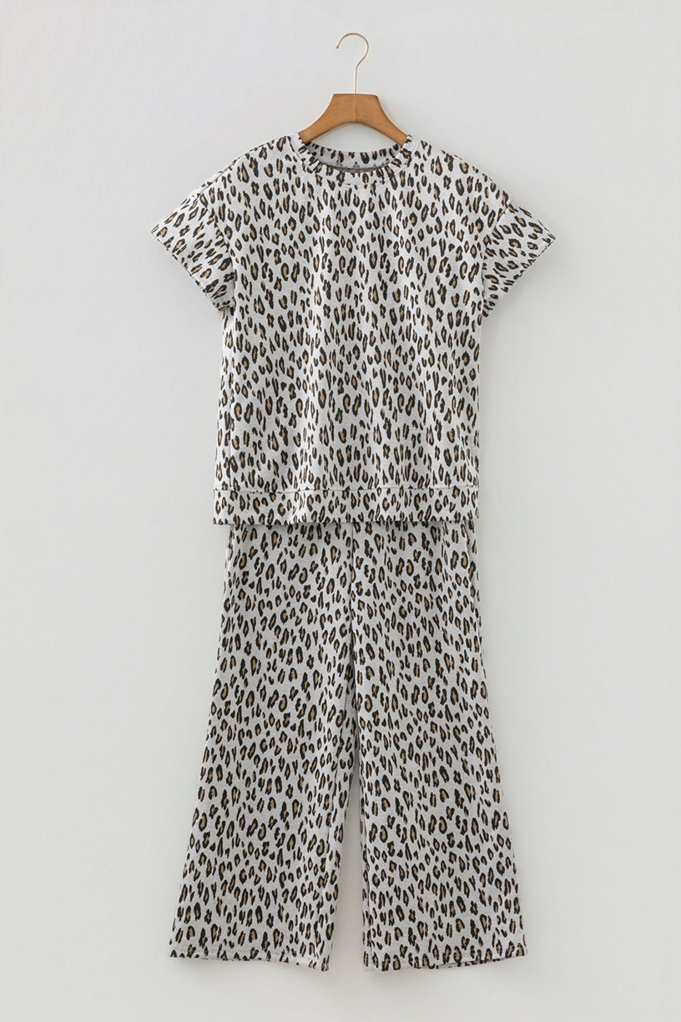Leopard Short Sleeve Tee & Pants Set - Rooted & Reckless Co.