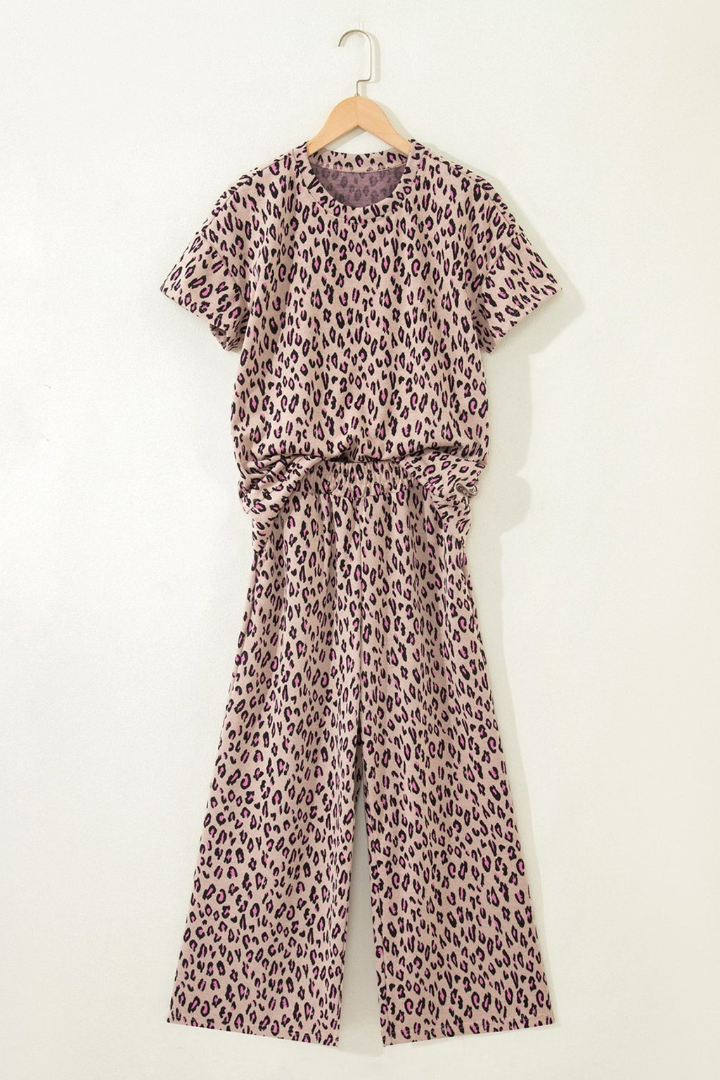 Leopard Short Sleeve Tee & Pants Set - Rooted & Reckless Co.