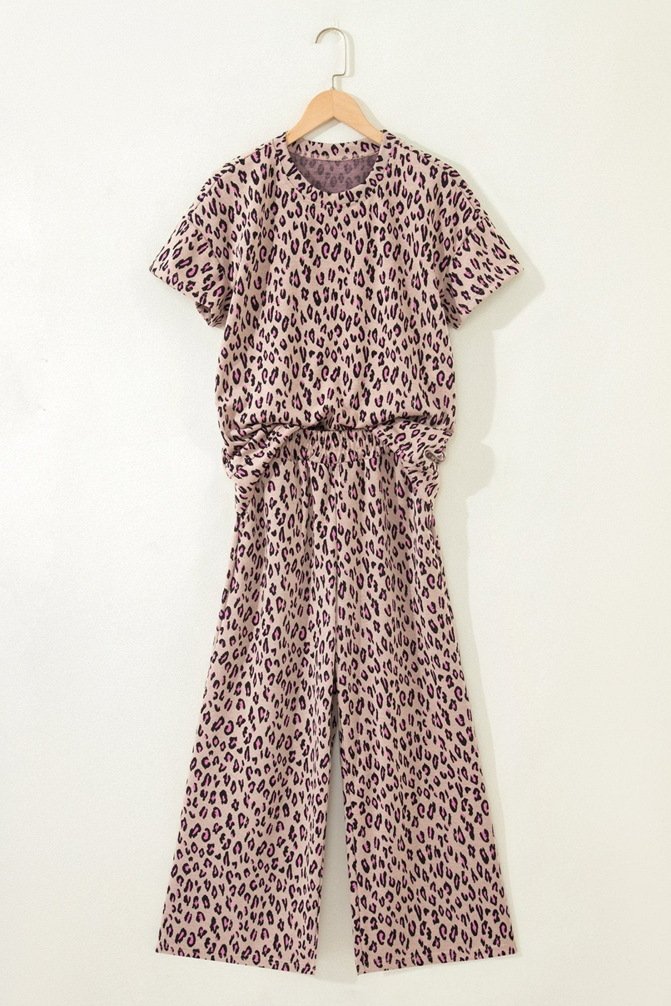 Leopard Short Sleeve Tee & Pants Set - Rooted & Reckless Co.