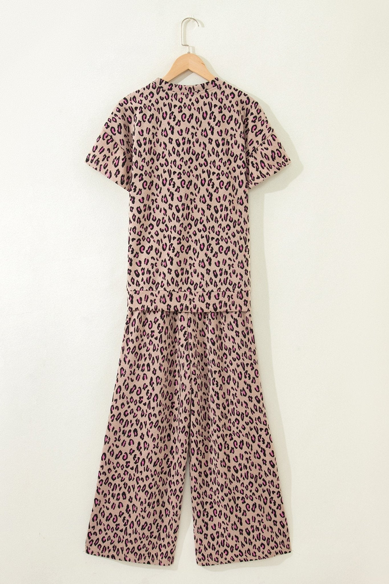 Leopard Short Sleeve Tee & Pants Set - Rooted & Reckless Co.