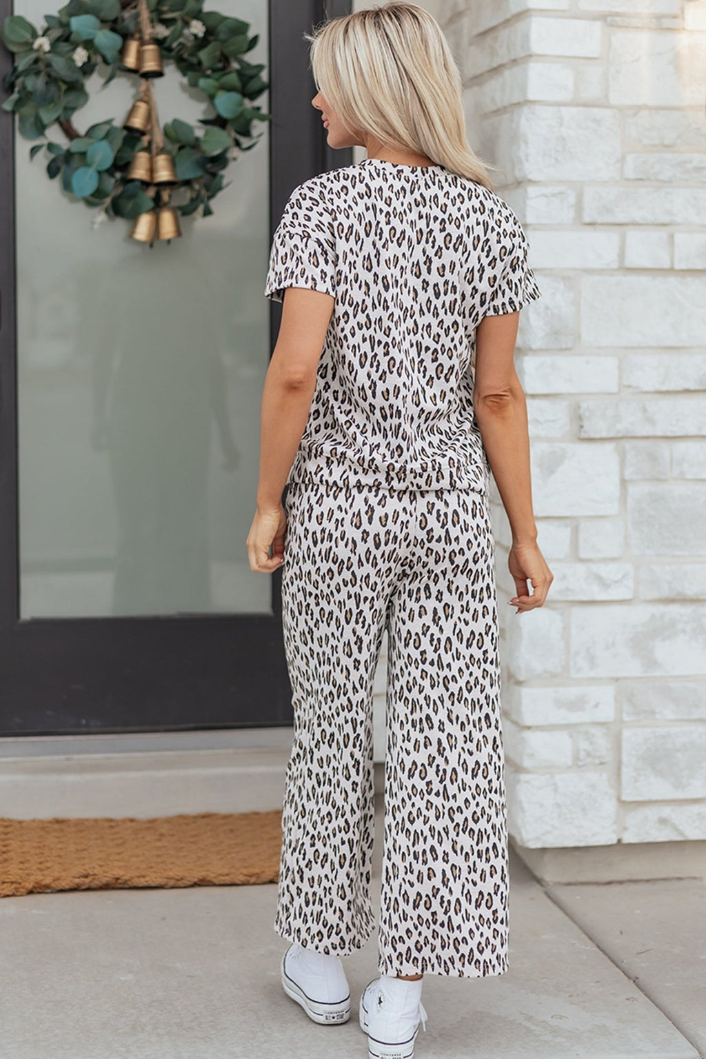 Leopard Short Sleeve Tee & Pants Set - Rooted & Reckless Co.