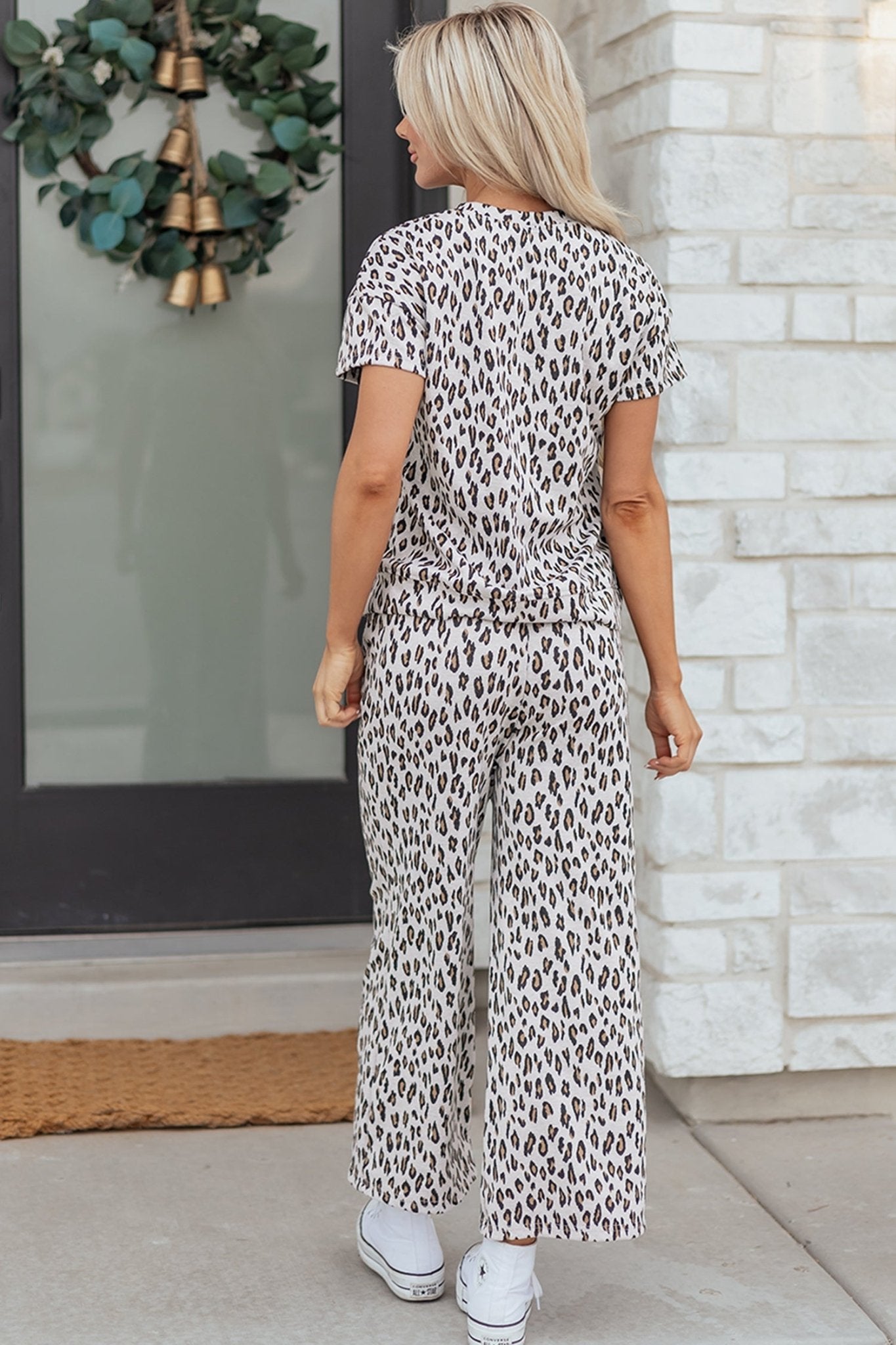 Leopard Short Sleeve Tee & Pants Set - Rooted & Reckless Co.