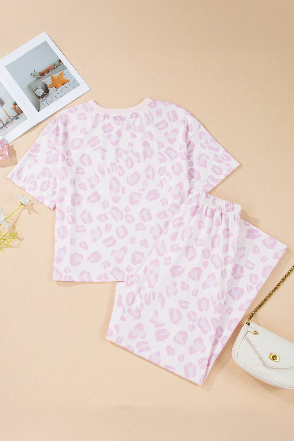 Leopard Short Sleeve Top and Pants Set - Rooted & Reckless Co.