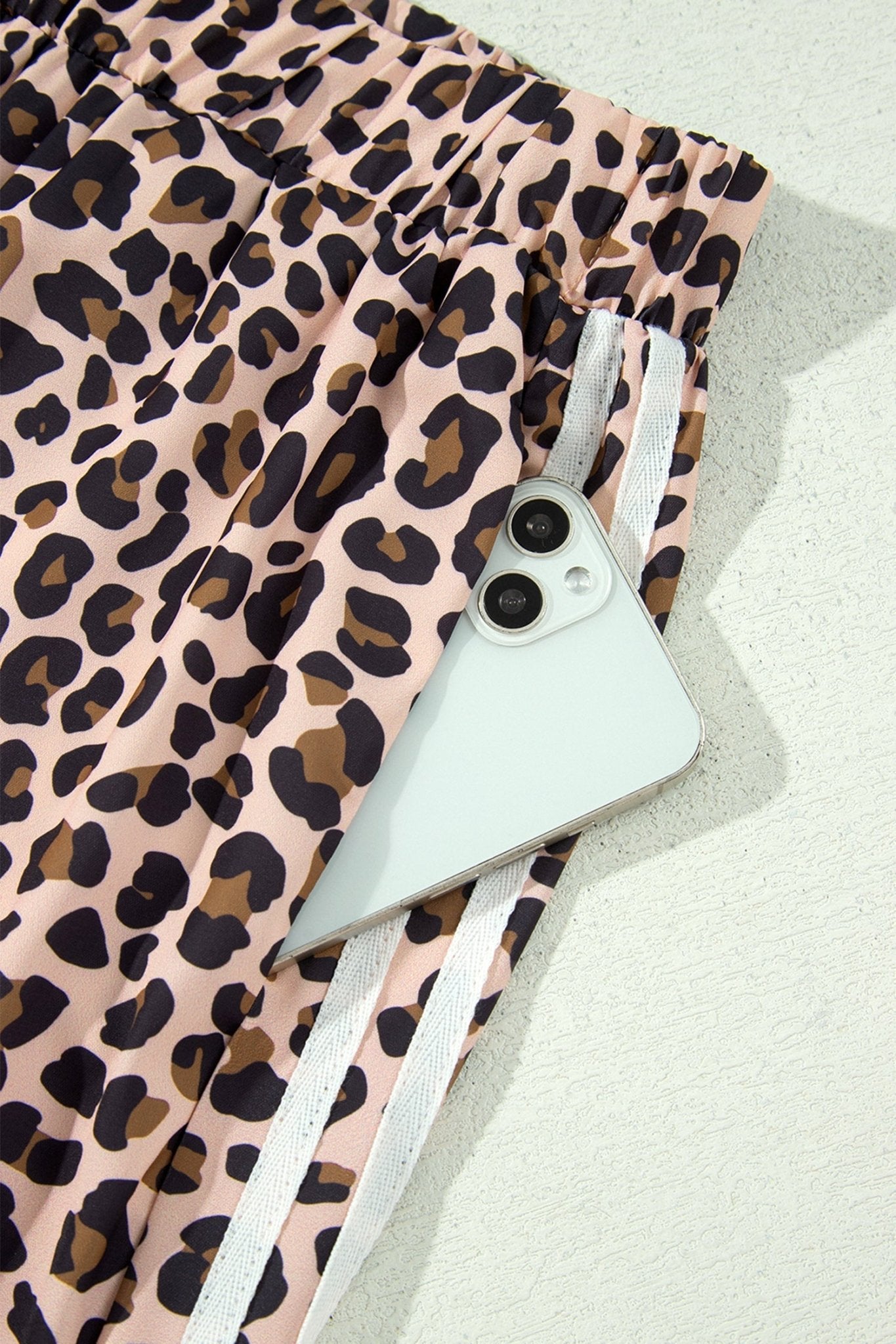 Leopard Side Stripe Wide Leg Pants - Rooted & Reckless Co.