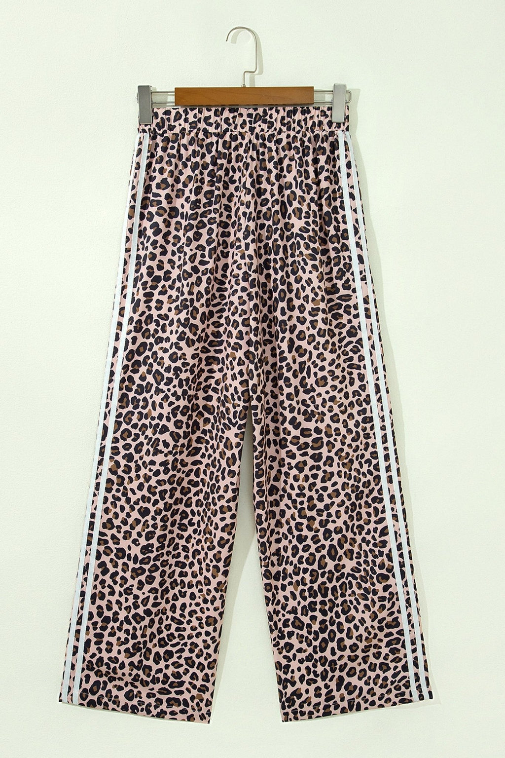 Leopard Side Stripe Wide Leg Pants - Rooted & Reckless Co.