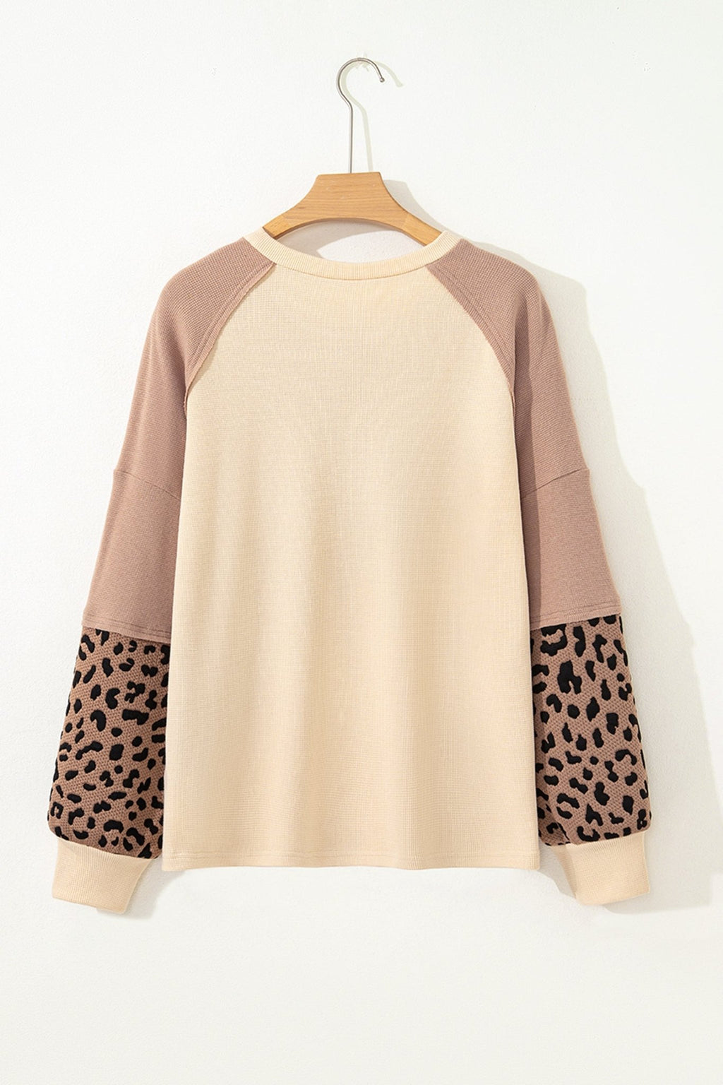 Leopard Star Colorblock Patchwork Textured Baggy Sweatshirt - Rooted & Reckless Co.