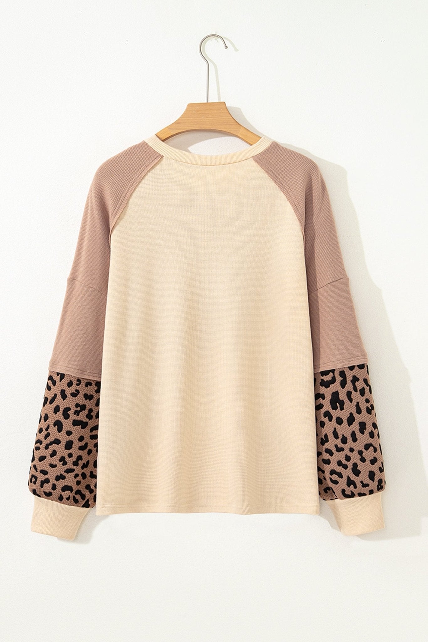 Leopard Star Colorblock Patchwork Textured Baggy Sweatshirt - Rooted & Reckless Co.