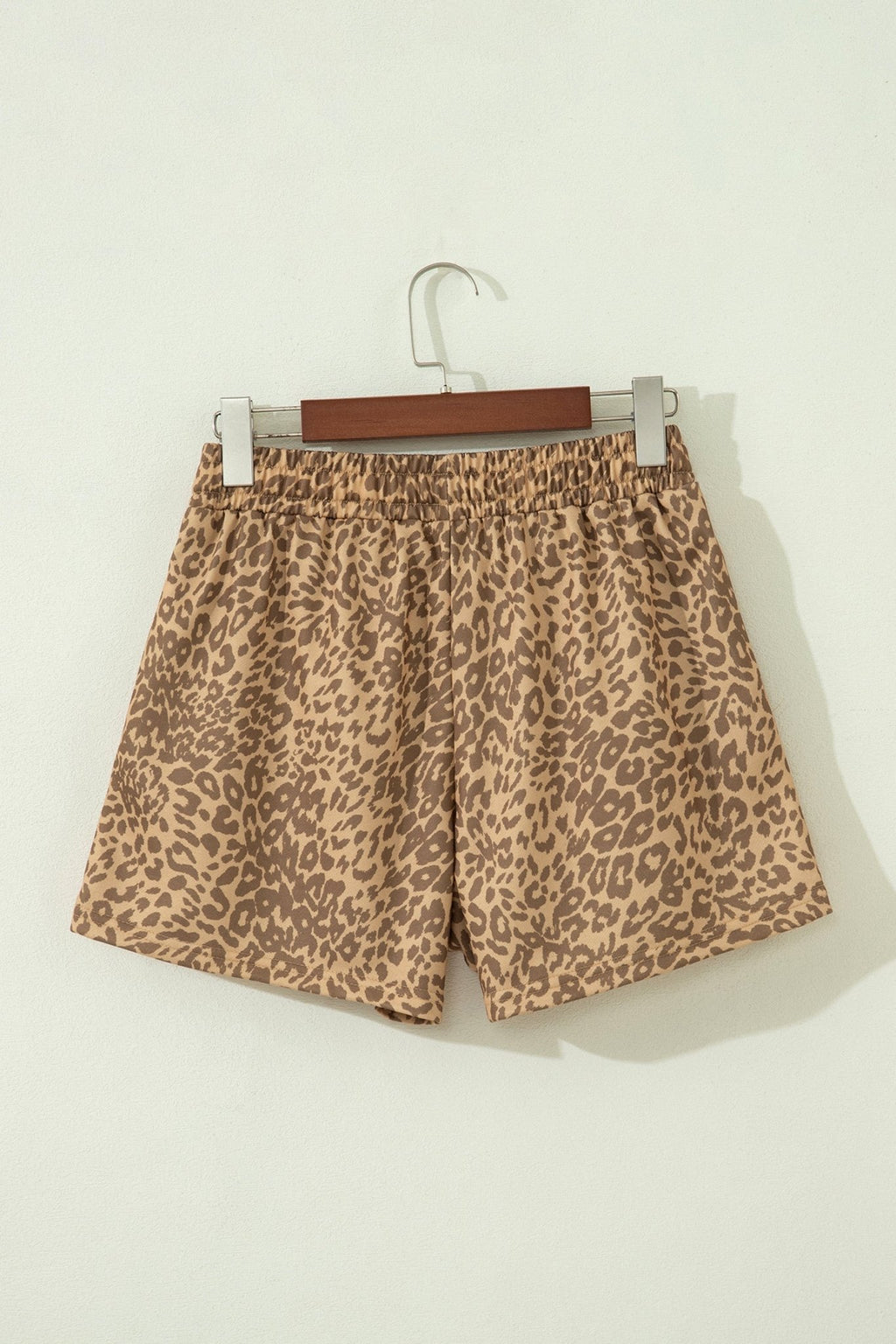 Leopard Star Patch Drawstring Elastic Waist Shorts - Rooted & Reckless Co.
