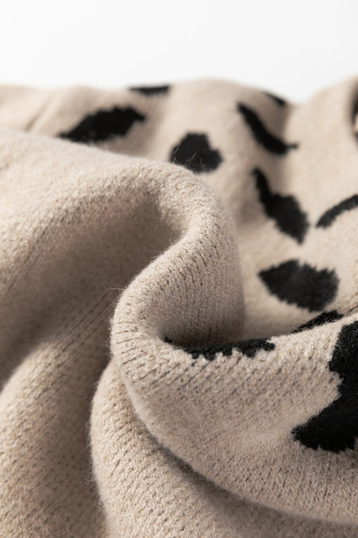Leopard Stripe Drop Shoulder Sweater - Rooted & Reckless Co.