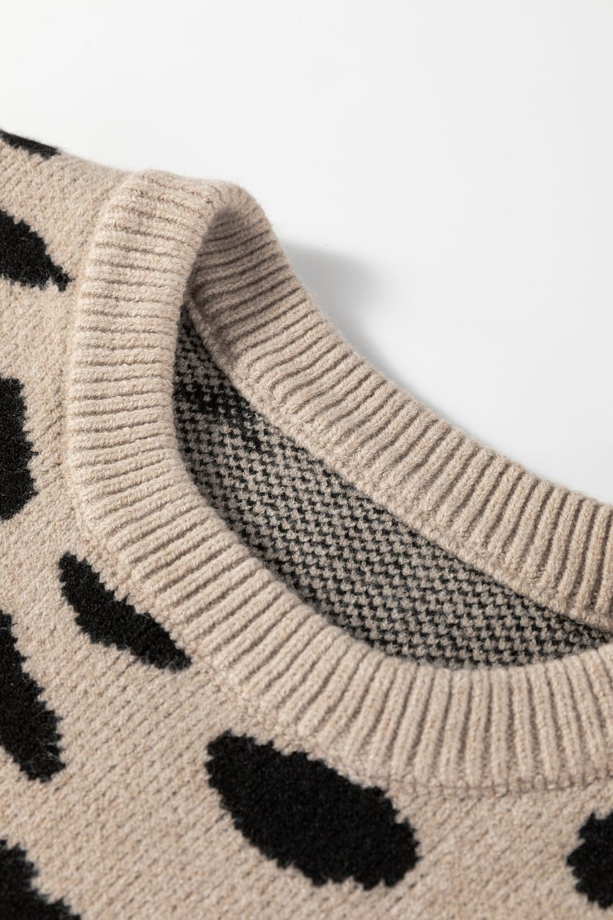 Leopard Stripe Drop Shoulder Sweater - Rooted & Reckless Co.