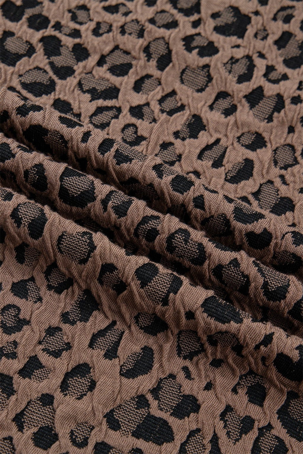 Leopard Stripe Patchwork Half Zip Collared Blouse - Rooted & Reckless Co.
